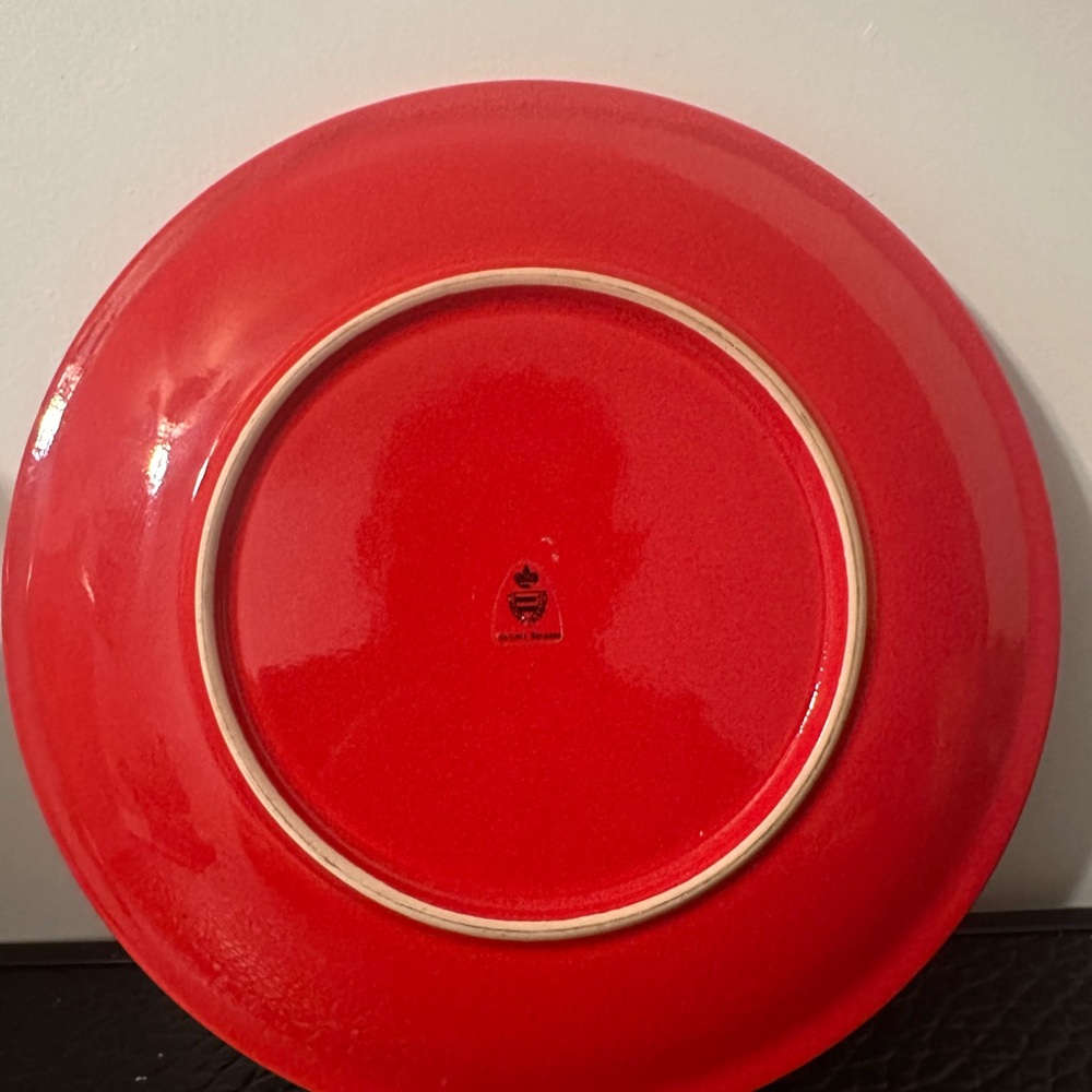 Serving Plate Waechtersbach Christmas Green
Tree Red Wester Germany 10 Inch - Picture 3 of 7